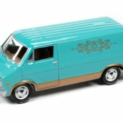 1976 Dodge Tradesman Van, Mint Green - Johnny Lightning JLSP167/24B - 1/64 Scale Diecast Car