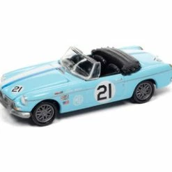 1963 MG MGB, Sky Blue - Johnny Lightning JLSP179/24B - 1/64 Scale Diecast Car