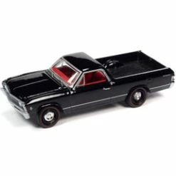 1967 Chevy El Camino, Gloss Black - Johnny Lightning JLSP225/24B - 1/64 Scale Diecast Model Toy Car