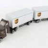 Daron UPS Tandem Tractor Trailer, Brown And White - RealToy RT4345 - 1/87 Scale Diecast Model Toy Car