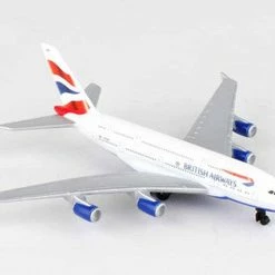 British Airways A380 AirBus Single Plane, White - Daron RT6008 - Toy Model Plane Replica