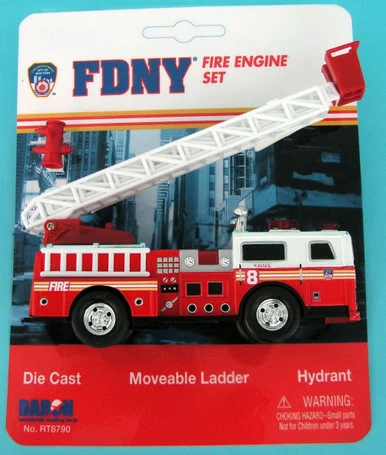 FDNY Ladder Truck, Red - Daron RT8790 - Diecast Model Toy Car