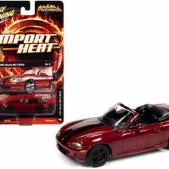 ModelToyCars 1999 Mazda MX5 Miata, Burgundy - Johnny Lightning JLSP111-24B - 1/64 Scale Diecast Model Toy Car