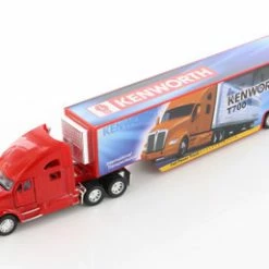 Kenworth T700 Container With Decal, Red - Kinsmart KT1302D - 1/68 Scale Diecast Model Toy Car