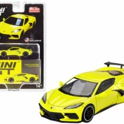 2020 Chevy Corvette Stingray, Yellow Metallic - Mini GT MGT00195-MJ - 1/64 Scale Diecast Car
