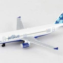 Showcasts Jetblue Single Plane, White - Daron RT1224 - Diecast Model Airplane Replica