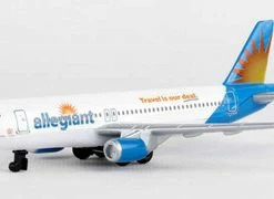 Showcasts Allegiant Airlines Single Plane, White - Daron RT2324 - Diecast Model Airplane Replica