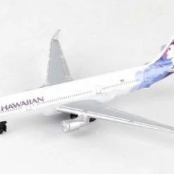 Showcasts Hawaiian Airlines Single Plane, White - Daron RT2434 - Diecast Model Airplane Replica