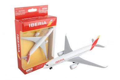 Iberia Single Plane, White With Red - Daron RT3724 - Diecast Model Toy Airplane