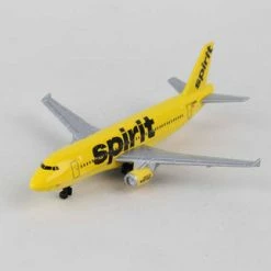 Showcasts Spirit Airlines Single Airplane, Yellow - Daron RT3874 - Diecast Model Airplane Replica