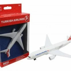 Turkish Single Plane, White With Red - Daron RT5404 - Diecast Model Toy Airplane