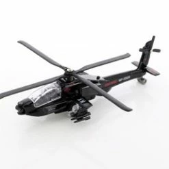 Combat Copter With Lights & Sounds, Black - ModelToyCars SL362/1DB - Diecast Toy Helicopter