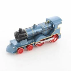 Classic Train With Sound And Lights, Blue - ModelToyCars SL675DB - Diecast Toy Train